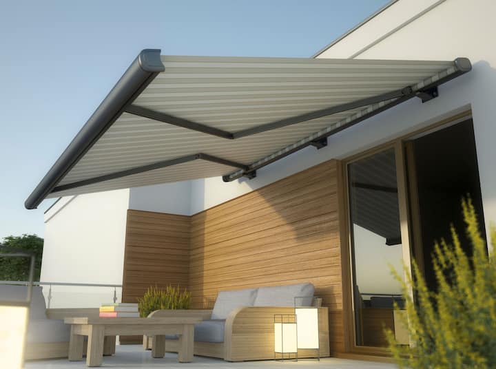 Convenient retracable awning for outdoor space in Naples, FL.